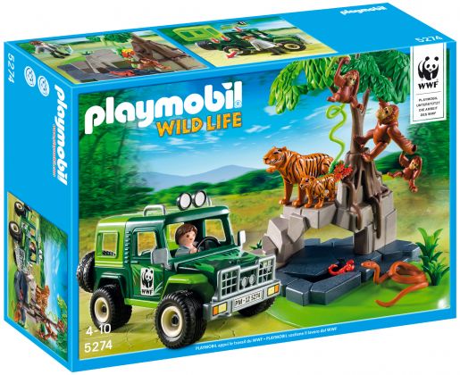 PLAYMOBIL Wild Life 5274 Véhicule d'exploration avec animaux de la jungle WWF