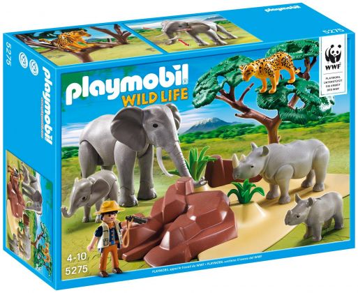 PLAYMOBIL Wild Life 5275 Les animaux de la savane avec photographe WWF