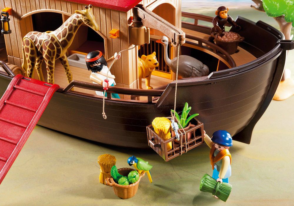 PLAYMOBIL 9373 - Wild Life - Arche de Noé avec animaux pas cher 