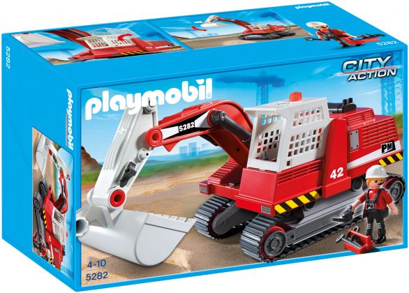 PLAYMOBIL City Action 5282 Excavateur et ouvrier