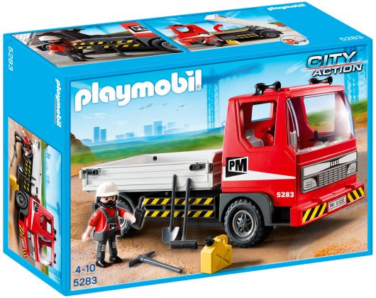 PLAYMOBIL City Action 5283 Camion benne avec ouvrier