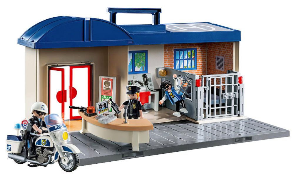 playmobil 5299 commissariat de police transportable