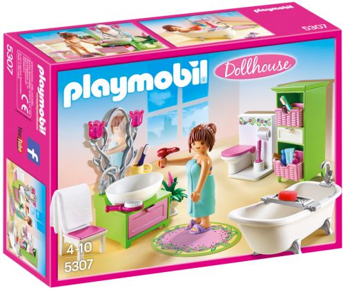 PLAYMOBIL Dollhouse 5307 Salle de bains et baignoire