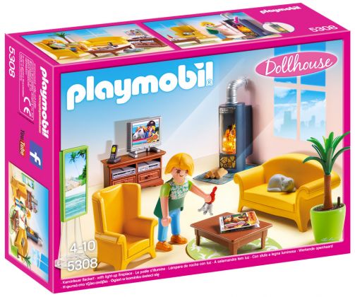 PLAYMOBIL Dollhouse 5308 Salon avec poêle à bois