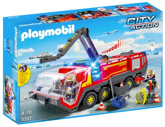 PLAYMOBIL City Action 5337 Pompiers avec véhicule aéroportuaire