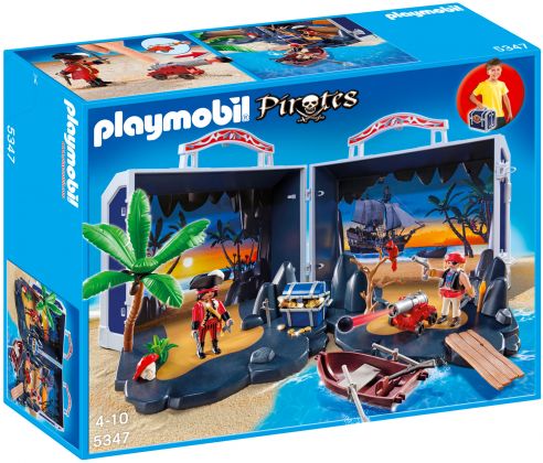 PLAYMOBIL Pirates 5347 Ile au trésor des pirates transportable