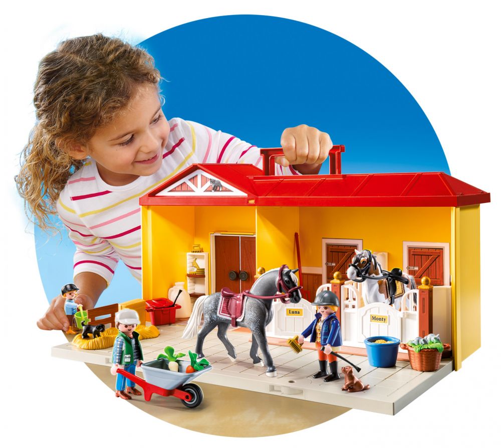 PLAYMOBIL 5348 Ecurie Transportable - Cdiscount Jeux - Jouets