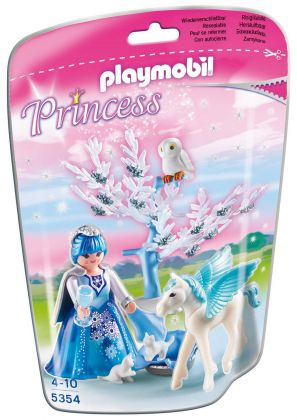 PLAYMOBIL Princess 5354 Princesse Hiver avec poulain ailé blanc
