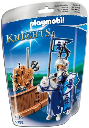 PLAYMOBIL Knights 5356 Piste de joute du chevalier Lion royal