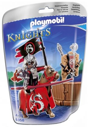 PLAYMOBIL Knights 5358 Piste de joute du chevalier Dragon ailé