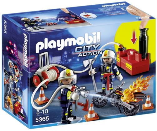 PLAYMOBIL City Action 5365 Pompiers avec lance à incendie