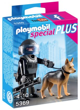 PLAYMOBIL Special Plus 5369 Policier des forces spéciales avec chien