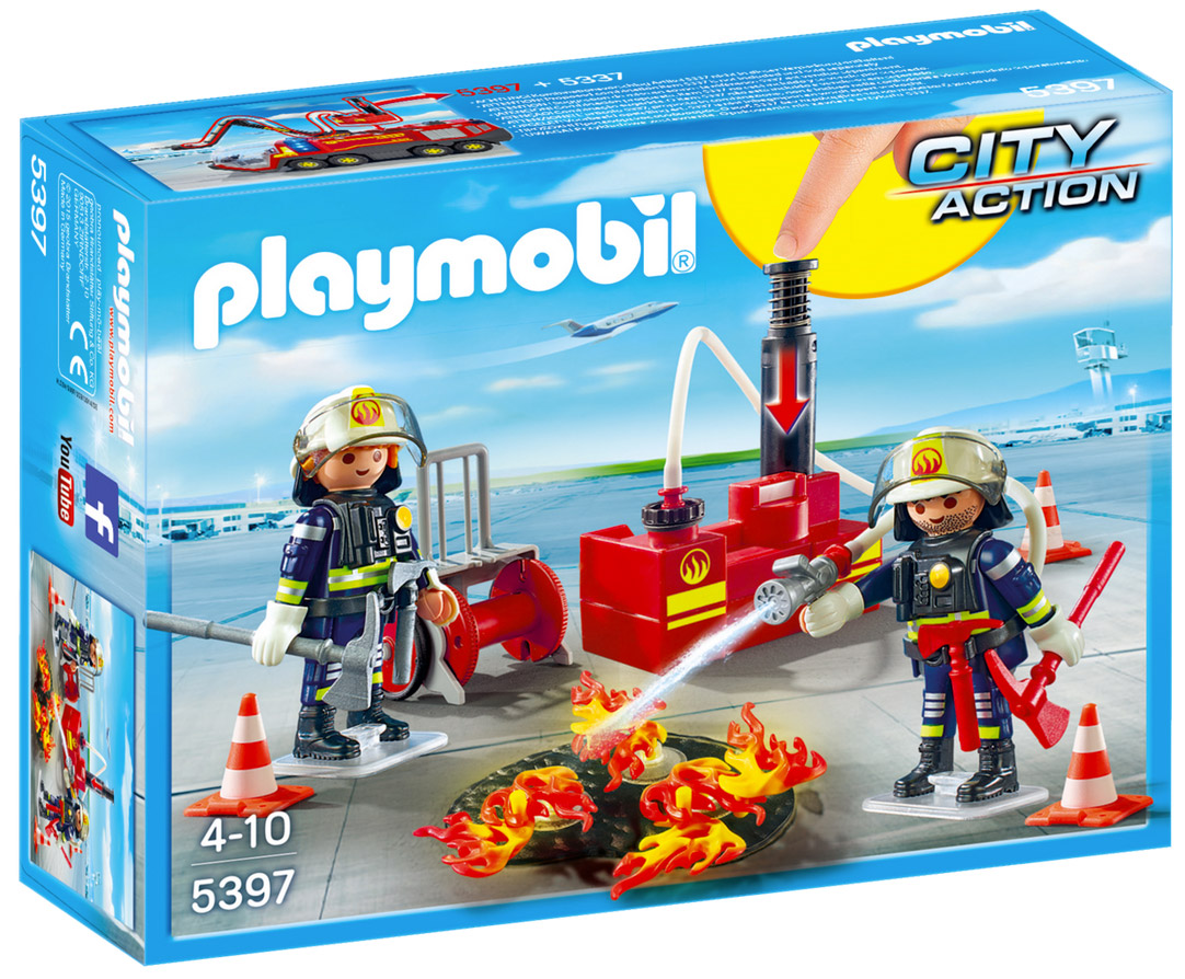 Playmobil City Action 5397 pas cher, Pompiers avec matériel d'incendie