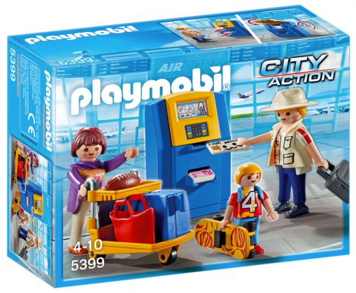 PLAYMOBIL City Action 5399 Famille de vacanciers et borne d'enregistrement