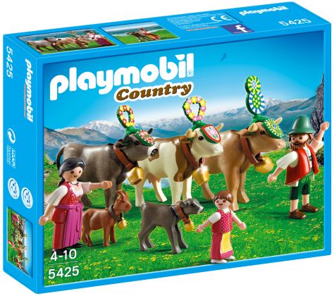 PLAYMOBIL Country 5425 Famille et vaches des montagnes