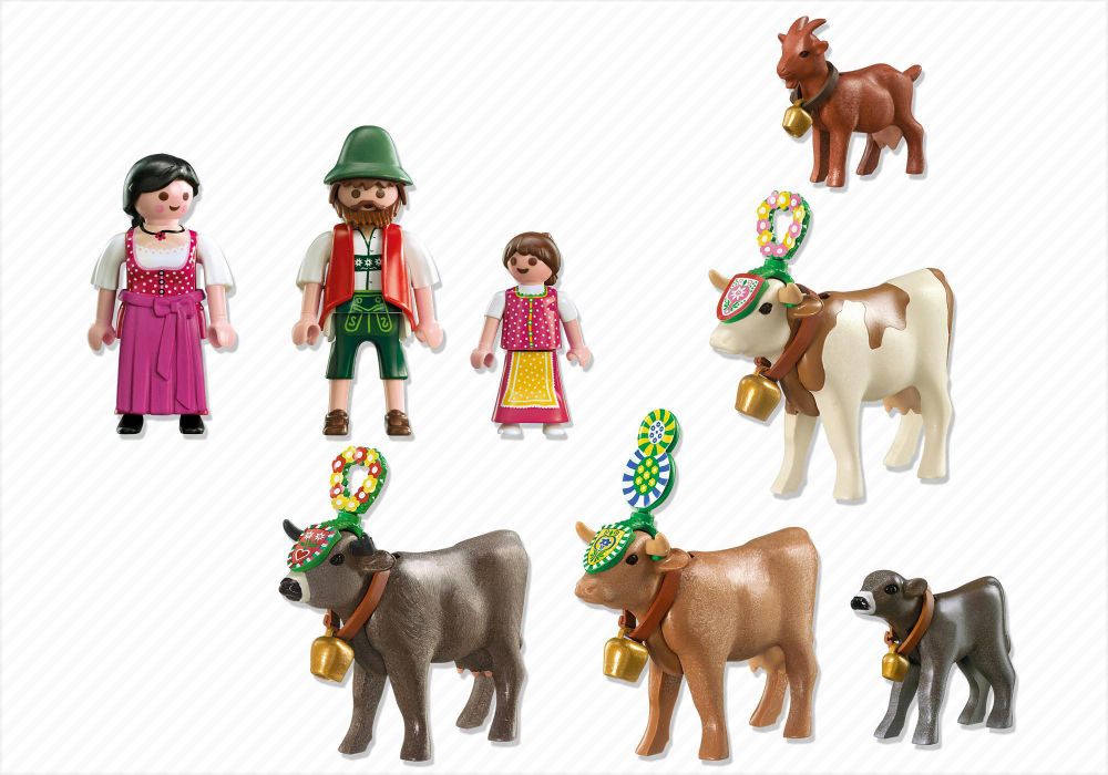 playmobil-country-5425-pas-cher-famille-et-vaches-des-montagnes