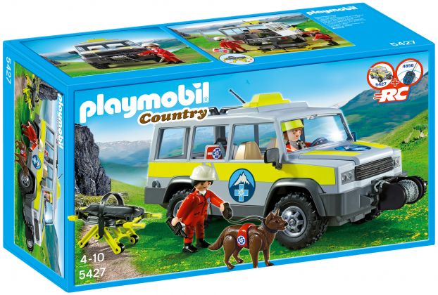 PLAYMOBIL Country 5427 Véhicule avec secouristes de montagne