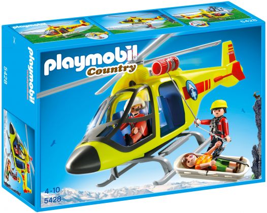 PLAYMOBIL Country 5428 Hélicoptère de secours en montagne