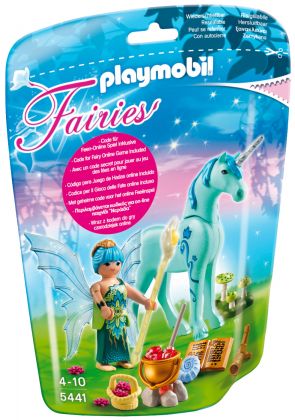 PLAYMOBIL Fairies 5441 Fée Guérisseuse avec licorne bleuet
