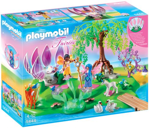 PLAYMOBIL Fairies 5444 Île des fées avec fontaine de pierres précieuses