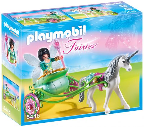 PLAYMOBIL Fairies 5446 Fée Papillon avec calèche et licorne