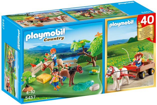 PLAYMOBIL Country 5457 Cavaliers avec poneys et carriole