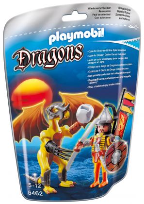 PLAYMOBIL Dragons 5462 Dragon de pierre avec guerrier