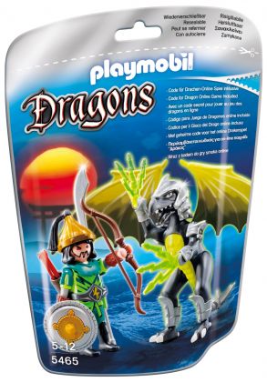 PLAYMOBIL Dragons 5465 Dragon tempête avec soldat