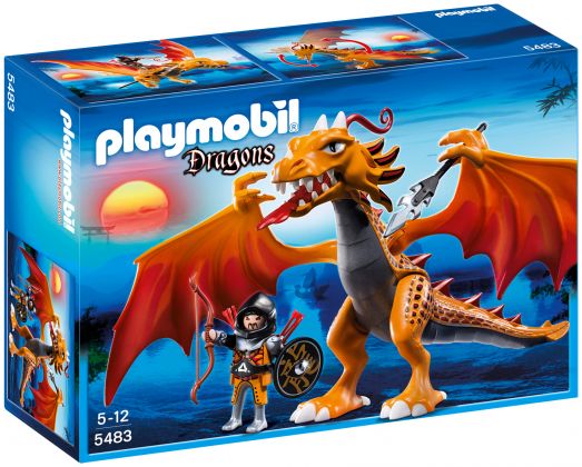 PLAYMOBIL Dragons 5483 Dragon d'Or avec soldat