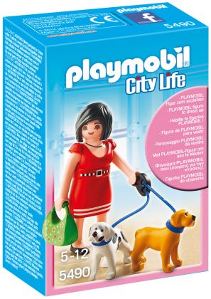 PLAYMOBIL City Life 5490 Femme avec chiots