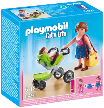 PLAYMOBIL City Life 5491 Maman et bébé avec poussette