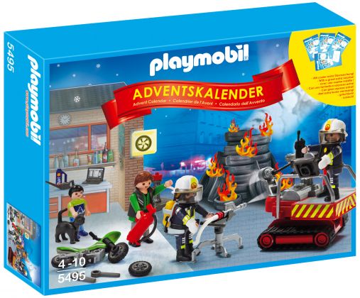 PLAYMOBIL Christmas 5495 Calendrier de l'Avent Brigade de pompiers