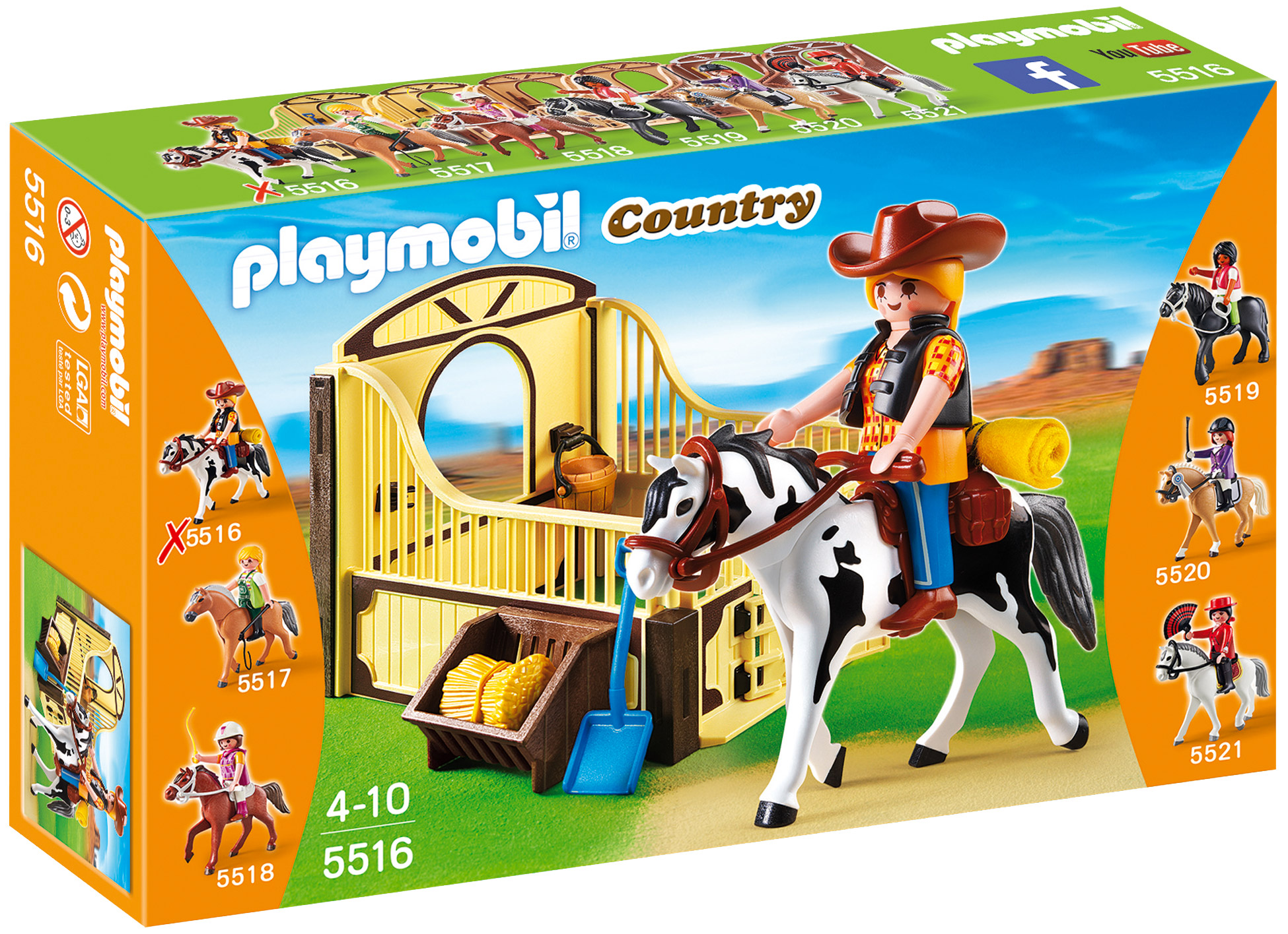 Playmobil Country 5516 pas cher, Cheval et aventurière