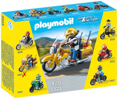 PLAYMOBIL Sports & Action 5523 Moto de route dorée