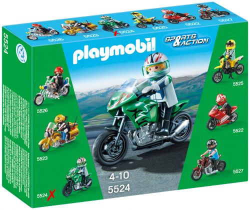 PLAYMOBIL Sports & Action 5524 Moto de sport verte