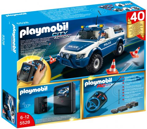 PLAYMOBIL City Action 5528 4x4 de police radiocommandé avec caméra