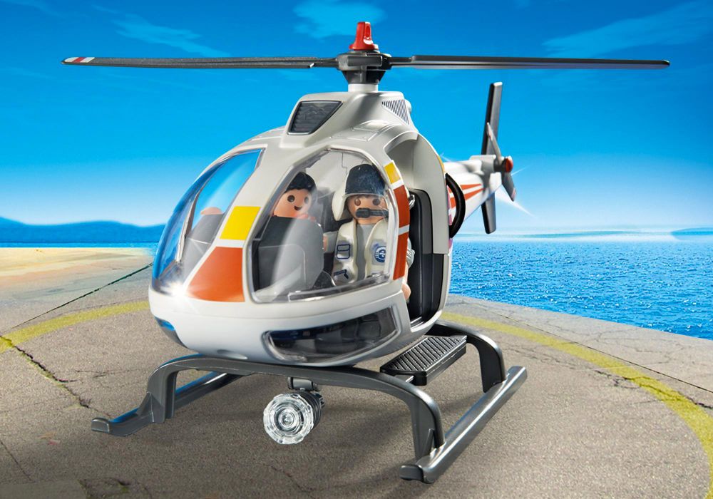 PLAYMOBIL BOITE 5540 CITY ACTION : HELICOPTERE BOMBARDIER A EAU