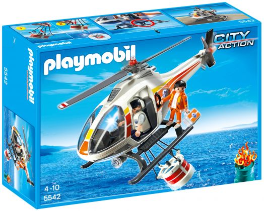 PLAYMOBIL City Action 5542 Hélicoptère bombardier d'eau