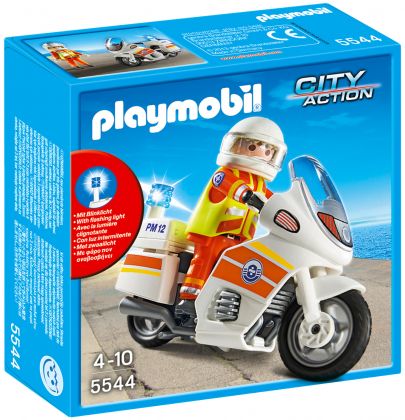 PLAYMOBIL City Action 5544 Sauveteur avec moto