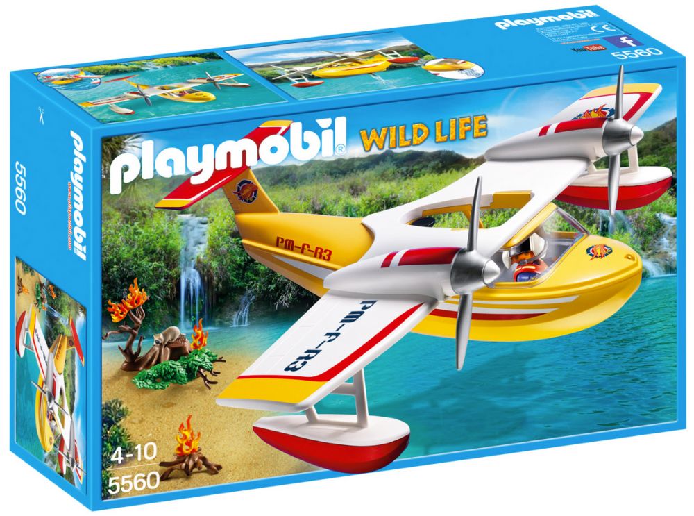 Playmobil Wild Life 9320 pas cher, Chalet sur le lac et hydravion