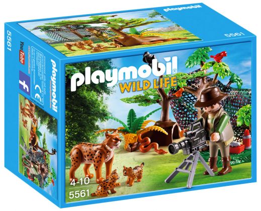 PLAYMOBIL Wild Life 5561 Explorateur et famille de lynx