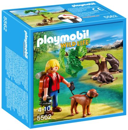 PLAYMOBIL Wild Life 5562 Randonneur avec castors