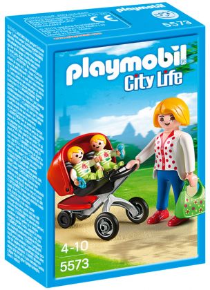 PLAYMOBIL City Life 5573 Maman avec jumeaux et landau