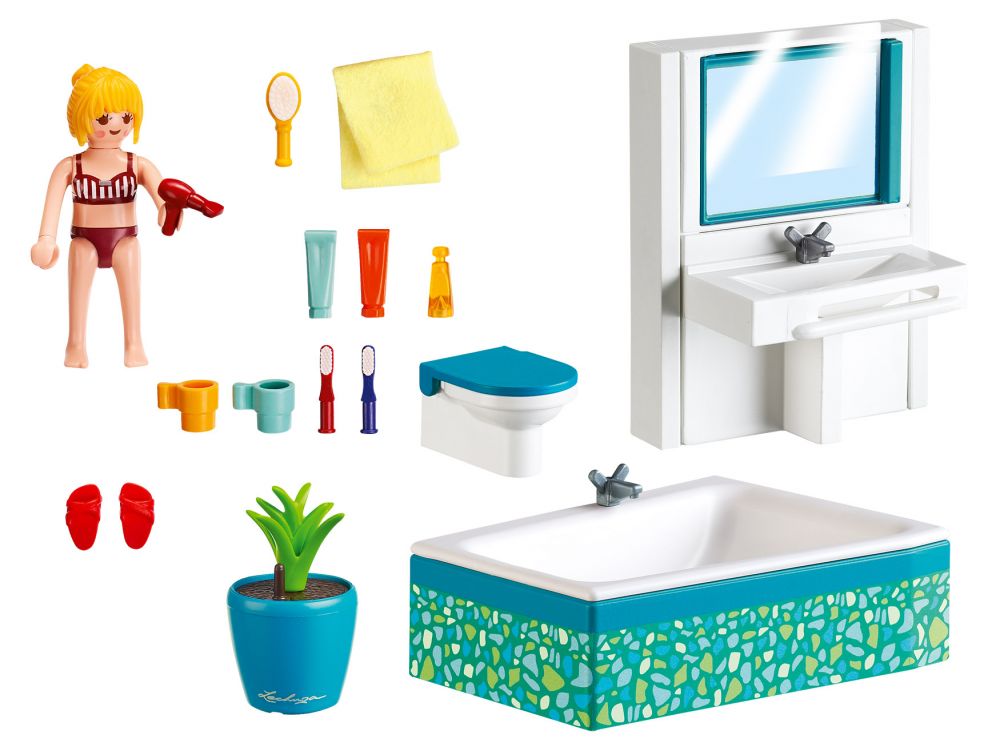 Playmobil City Life 5577 pas cher, Salle de bain avec baignoire