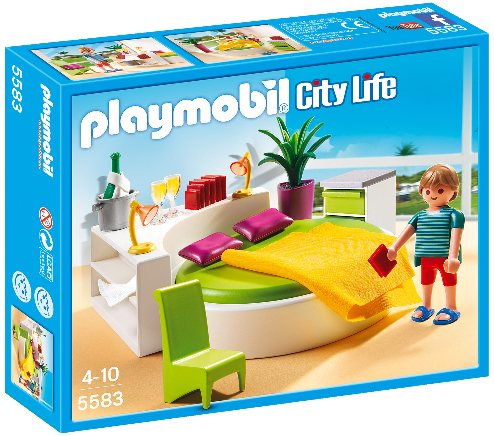 PLAYMOBIL City Life 5583 pas cher Chambre avec lit rond
