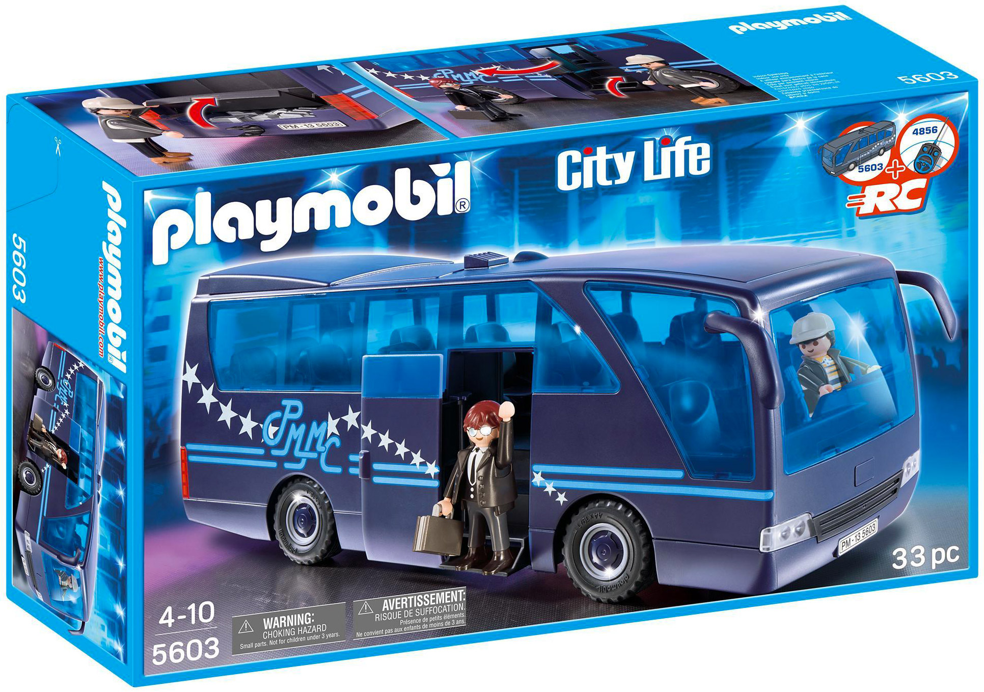 Playmobil City Life 5603 pas cher, Bus des Pop Stars