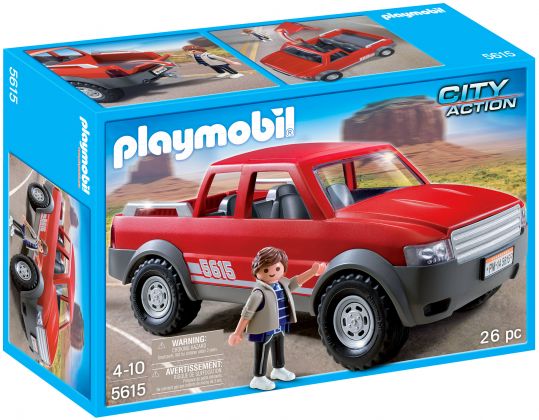 PLAYMOBIL City Action 5615 Pick-up rouge