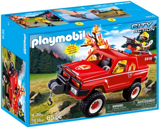 PLAYMOBIL City Action 5616 Pompiers avec 4x4 d'intervention