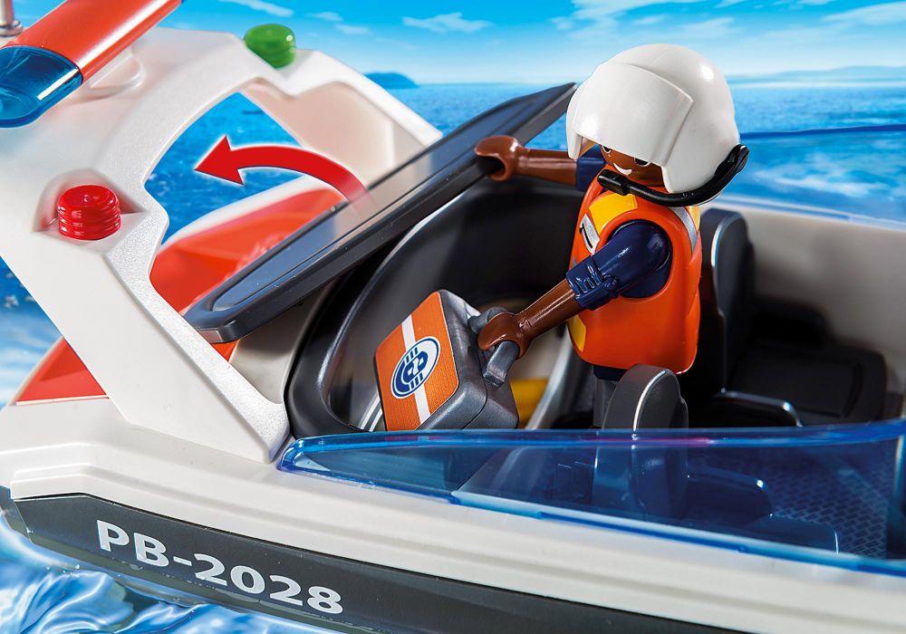 Playmobil City Action 5625 pas cher Bateau de sauvetage