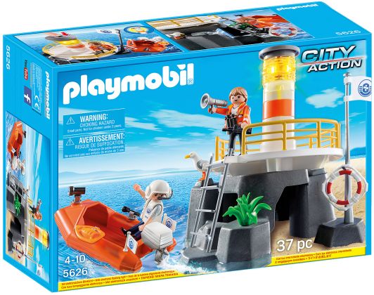 PLAYMOBIL City Action 5626 Phare avec bateau de secours